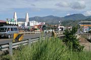 pohled od Transamericany na město San Isidoro del General.