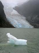 Ledovcov scenrie v jednom z mnoha fjord Ohov zem.