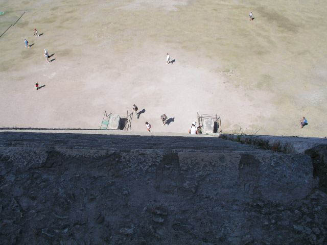 Pohled z pyramidy v Chichn Itz.