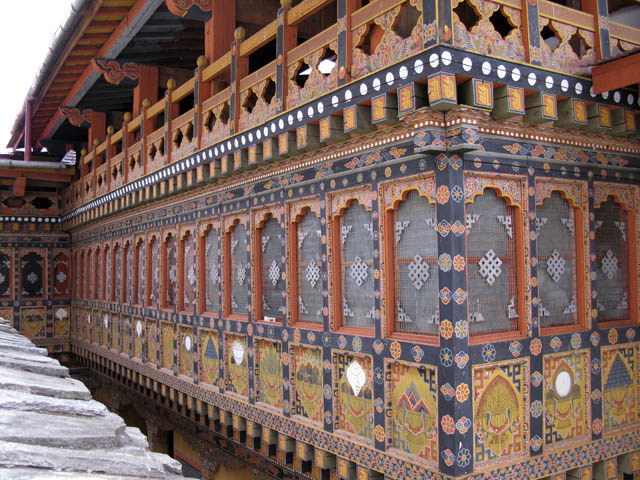 Vnitn prostory hradu Punakha Dzong.