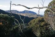 pohled na vrchol Cerro Chirippo, nejvy horu Kostariky a okol.