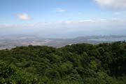 vhled z vulknu Mombacho na msto Granada a jezero Nicaragua.